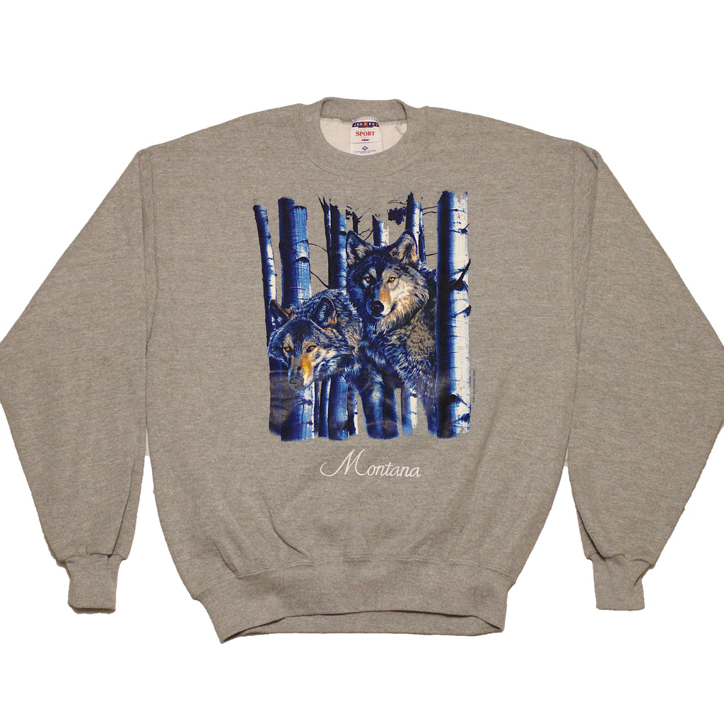 Wolves Print Montana Sweatshirt - Medium