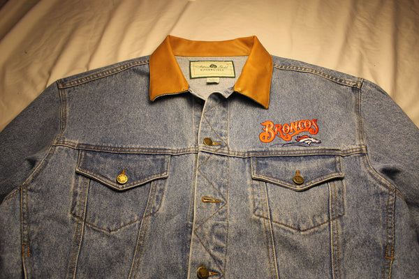 Vintage Denver Broncos Denim Jacket - XL