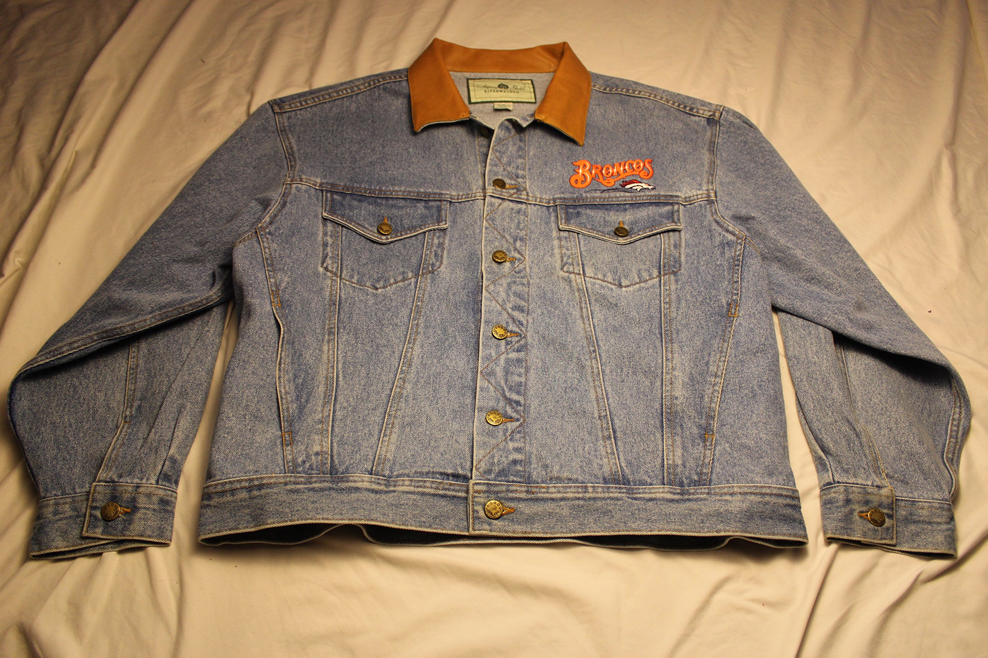 Vintage Denver Broncos Denim Jacket - XL