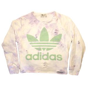 Distressed Adidas Sweatshirt - Small