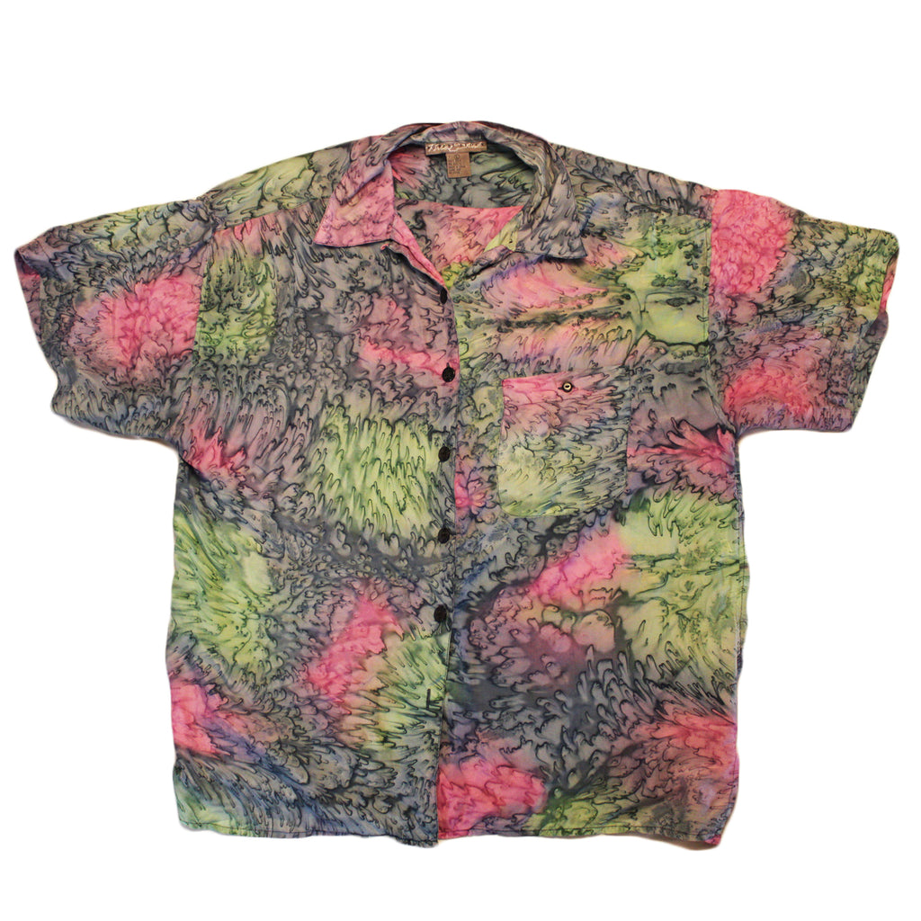 Watercolor Button Up - XL