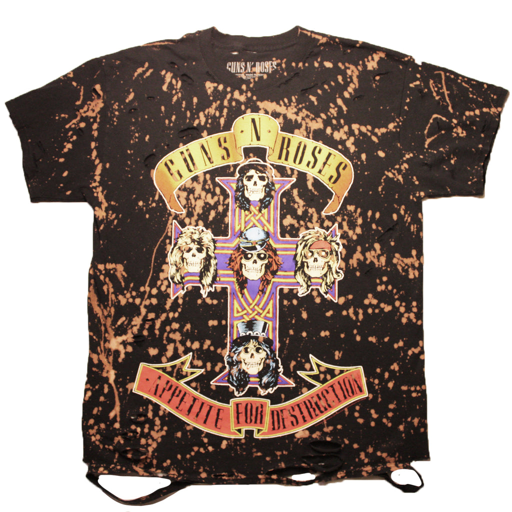 Thrashed Guns N Roses Band Tee - Large