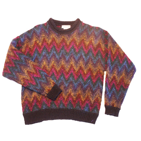 Vintage Zig Zag Sweater - Medium