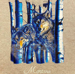 Wolves Print Montana Sweatshirt - Medium