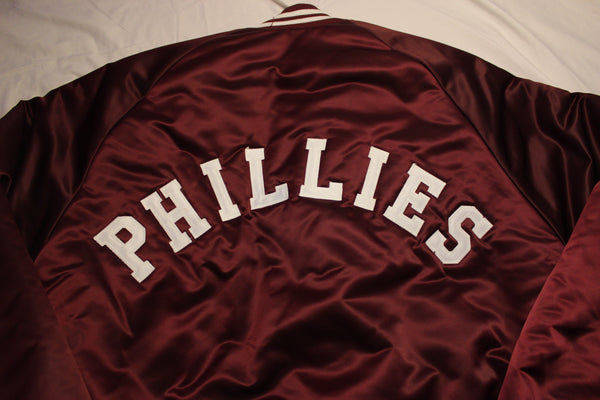 Vintage Phillies Bomber Jacket - Large