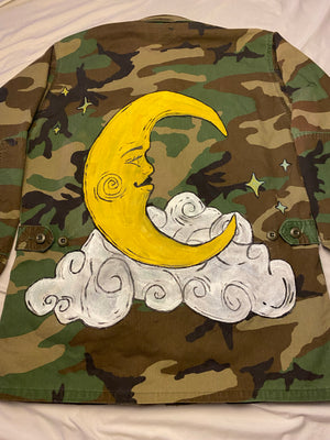 Celestial Moon + Stars Camo Jacket - Large/XL