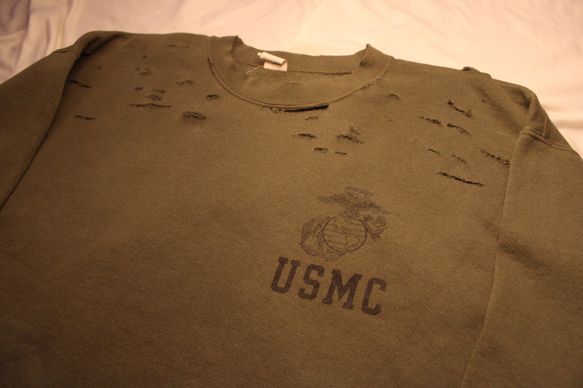 Marines Distressed Sweatshirt - Medium